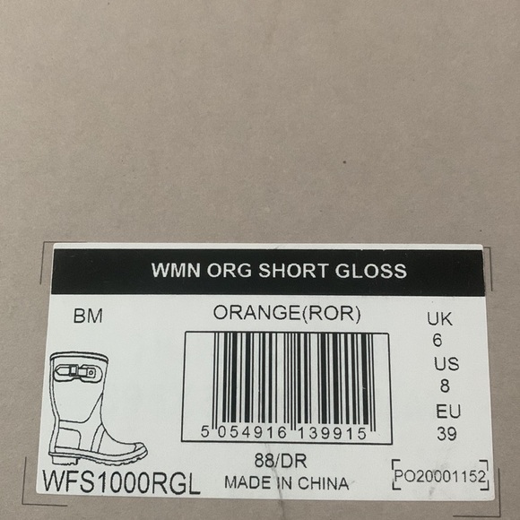 NWB hunter original short gloss orange rain boots - Picture 8 of 8